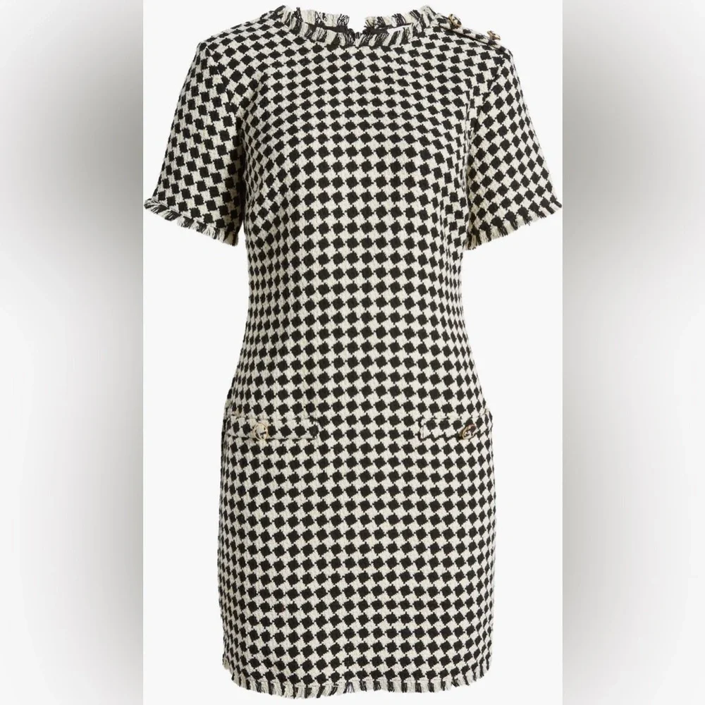 ZOE AND CLAIRE
Tweed Sheath Minidress In Black Multi - Picture 2 of 4